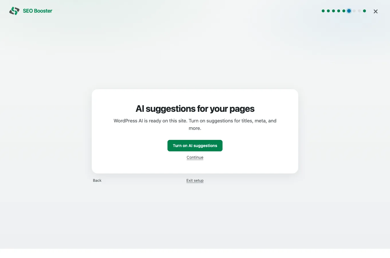 AI suggestions step