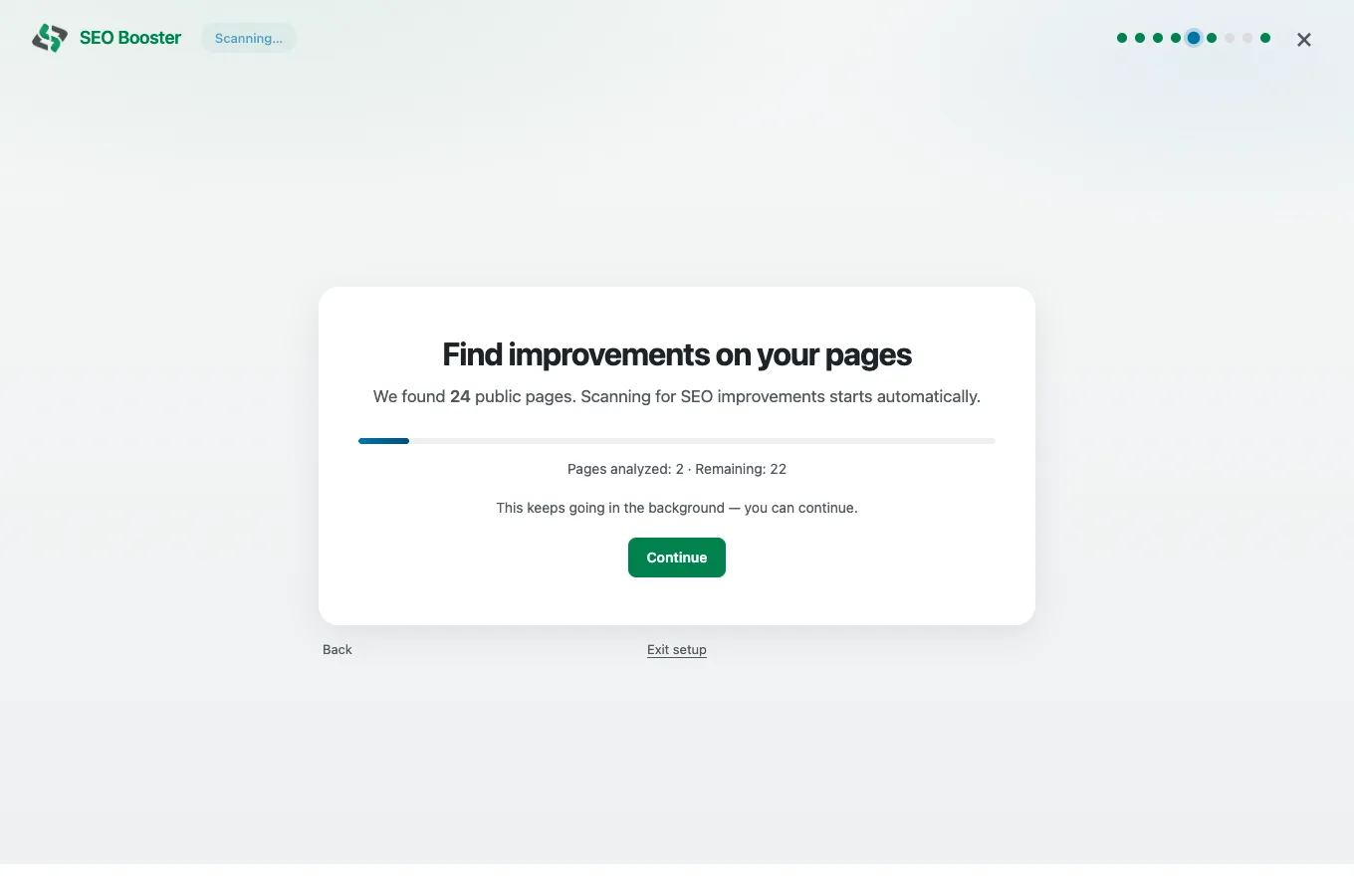 Find improvements scan step