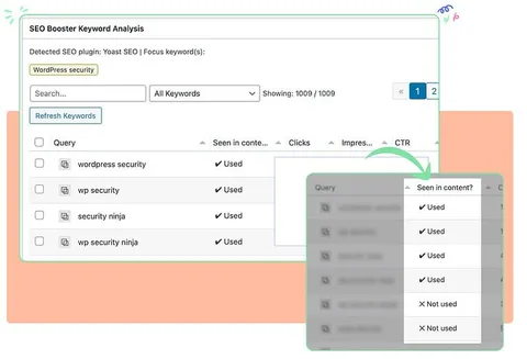 AI suggestions in SEO Booster