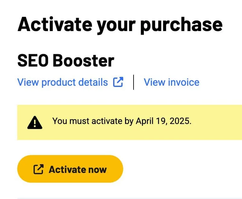 Aktiver SEO Booster på AppSumo