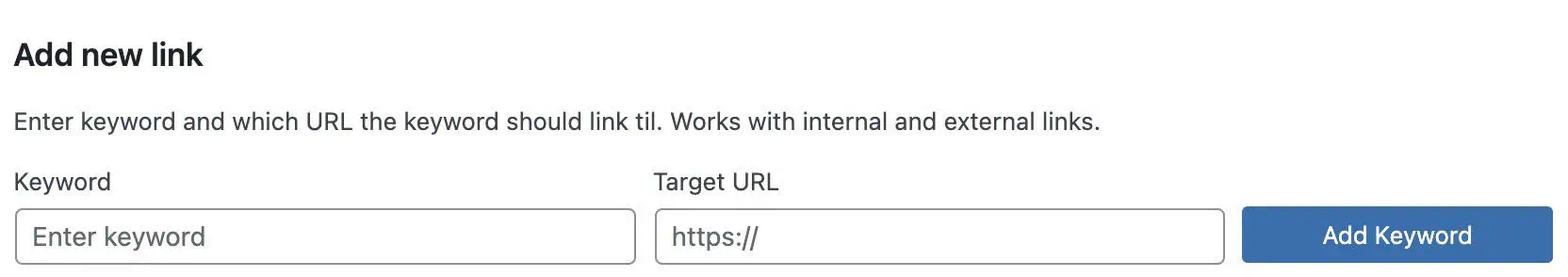 Add new link